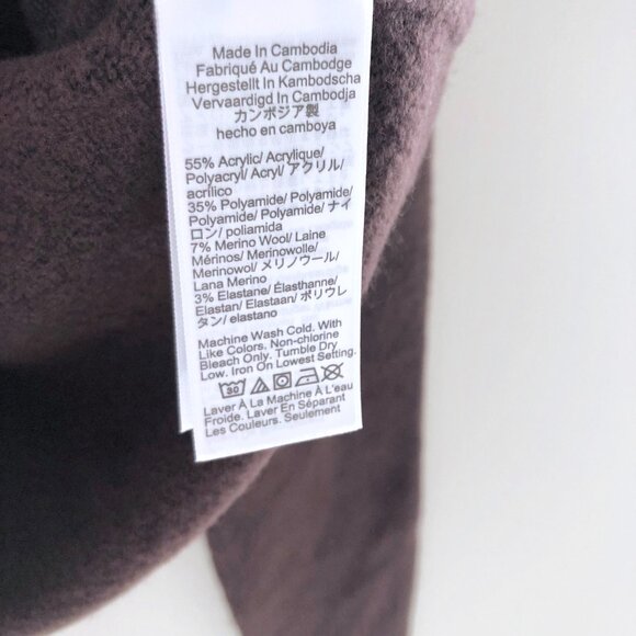 NWT J.Crew Factory Cardigan Sweater in Extra-soft Yarn Cocoa Berry - Picture 3 of 8